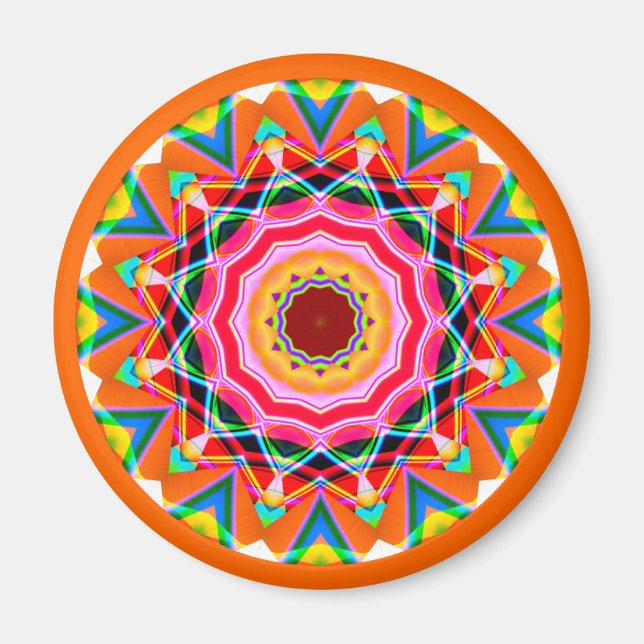 Aimant Mandala fractal (Devant)