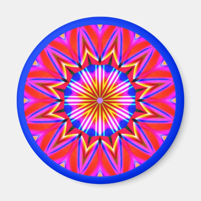 Aimant Mandala fractal (Devant)
