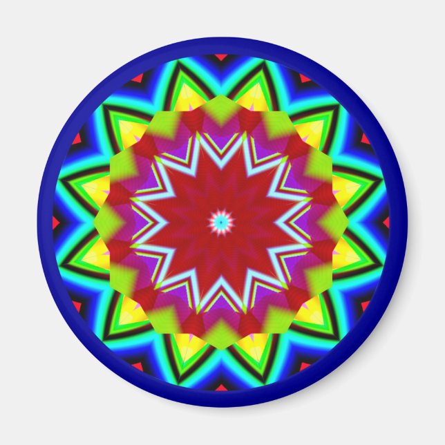 Aimant Mandala fractal (Devant)
