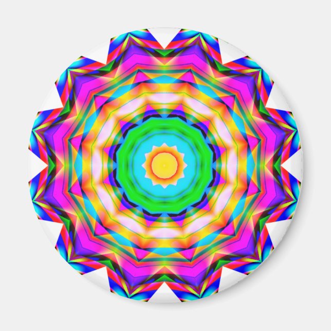 Aimant Mandala fractal (Devant)