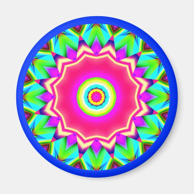 Aimant Mandala fractal (Devant)