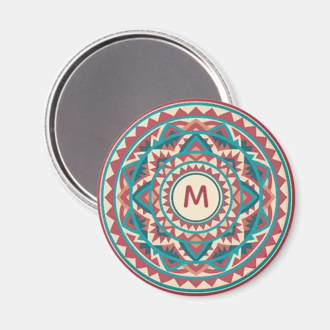 Aimant Mandala moderne du Sud-Ouest (Recto/Verso)