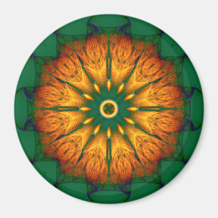 Aimant Mandala orange
