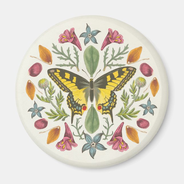Aimant Mandala papillon (Devant)