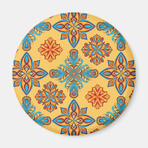 Aimant Mandalas en jaune ambre