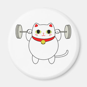 Aimant Maneki Neko Squatting Chat