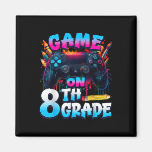 Aimant Manette Game On 8e année premier jour d'école B