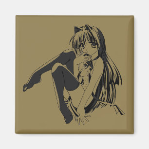 Aimant Manga, Neko Catgirl Furry Kawaii Loli
