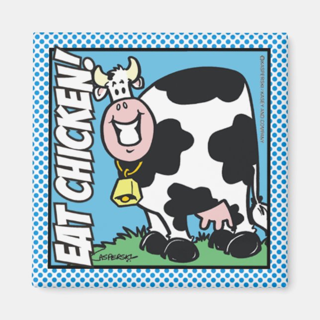 Aimant Mange du poulet ! (Devant)