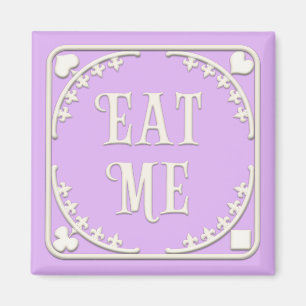 Aimant "Mange-moi" Wonderland Tea Party Charming Purple