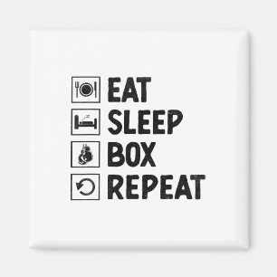 Aimant Manger Dormir Boxe Répéter Boxeur Sports Force Ath