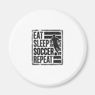 Aimant Manger Dormir Football Répéter Conception de Chemi