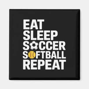 Aimant Manger Dormir Football Softll Répéter Mamans Entra