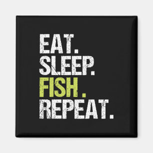 Aimant Manger Dormir Poisson Répéter Chemise Pêche Pêcheu