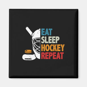 Aimant Manger Sommeil Hockey Répéter Amateurs de Hockey s