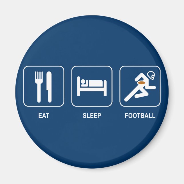 Aimant Mangez l'aimant de football du sommeil (Devant)