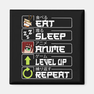 Aimant Mangez l'Anime de sommeil niveau haut Répéter Otak