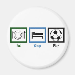 Aimant Mangez le football de jeu de sommeil