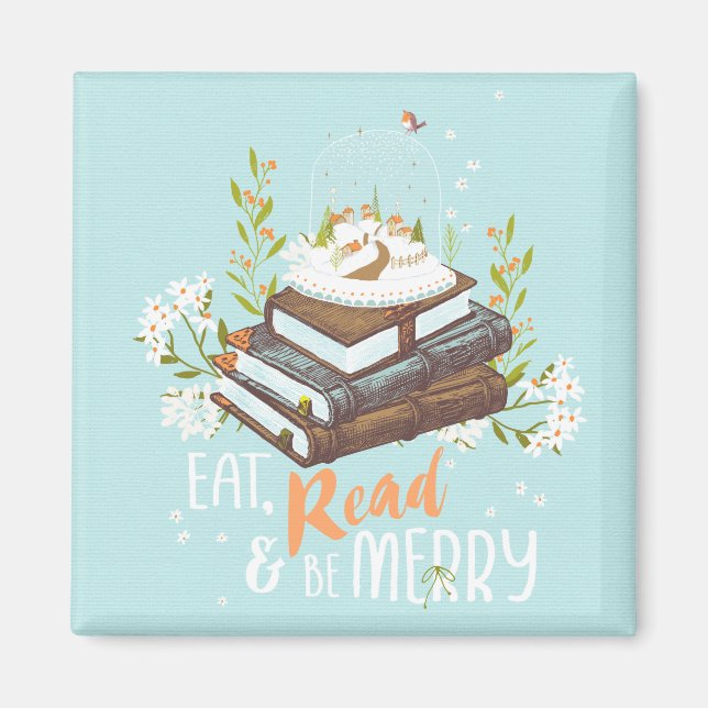 Aimant Mangez Lisez et soyez Joyeux 2 (Devant)