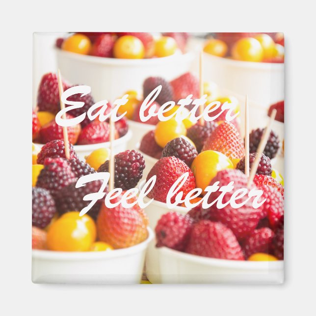 Aimant Mangez mieux, sentez mieux|| Berries (Devant)