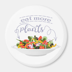 Aimant Mangez plus de plantes frais motivation salade let