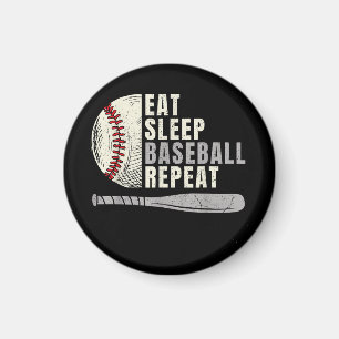 Aimant Mangez Sleep Baseball Répéter Funny Baseball Playe
