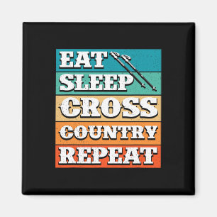 Aimant Mangez Sleep Cross Country Repeat Skier Sports d'h