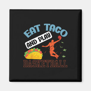 Aimant Mangez Taco Et Jouez Bysketbyll Mexico Cinco De Ma