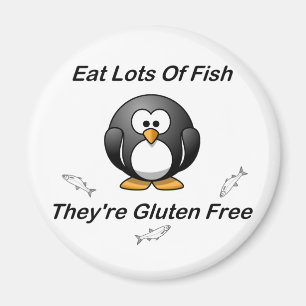 Aimant Mangez un bon nombre de poissons, ils sont gluten
