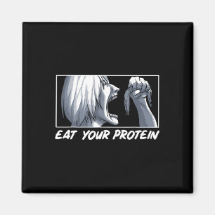 Aimant Mangez vos protéines Anime Gym Manga Culturisme Fi