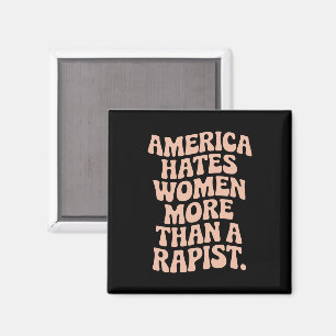 Aimant Manifestante féministe anti-Trump anti-MAGA 