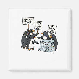 Aimant Manifestation de pingouins contre les tarifs douan