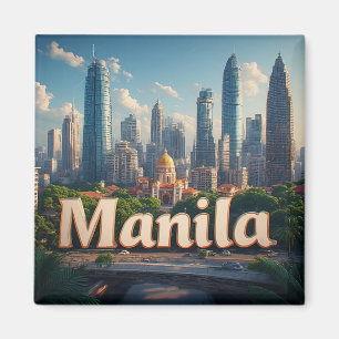 Aimant Manille Philippines Illustration de ville tropical