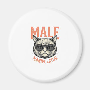 Aimant Manipulateur Masculin Lunettes de Soleil Chat Drôl