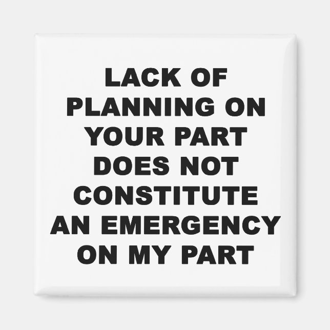 Aimant Manque de planification (Devant)