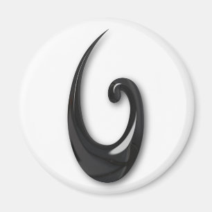 Aimant Maori-Poisson Hook-obsidian