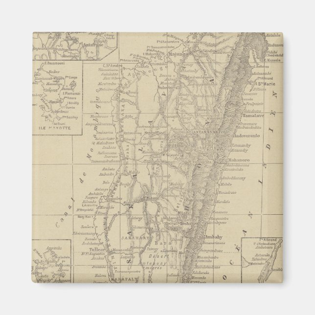 Aimant Map of Madagascar (Devant)