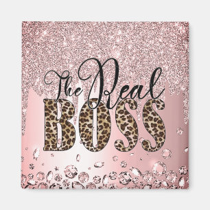 Aimant Marbre De Luxe Fluid Art The Real Boss Girl
