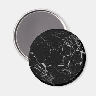 Aimant Marbre noir et argent de la veine