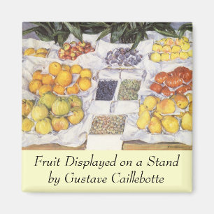 Aimant Marché aux Fruits par Gustave Caillebotte, Art Vin