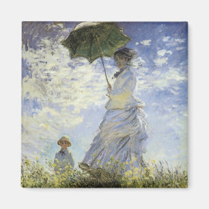 Aimant Marche, dame avec un Parasol