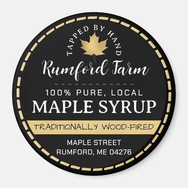 Aimant Marché des fermiers Promotion du sirop d'érable Fe (Devant)
