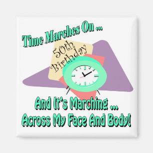 Aimant Marches de temps sur les cinquantième cadeaux