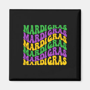 Aimant Mardi Gras 2024 Femmes Filles perles de Masque Nou