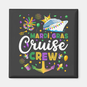 Aimant Mardi Gras Carré de jumelage d'équipage de croisiè