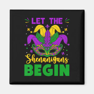 Aimant Mardi Gras Costume Laisser Les Shenanigans Commenc