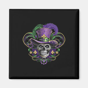 Aimant Mardi Gras Costume sucre crâne Carnaval Halloween