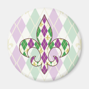 Aimant Mardi Gras Jacquard