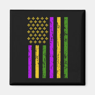 Aimant Mardi Gras Nous Fête Le Drapeau Mardi Gras