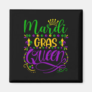 Aimant Mardi Gras Queen Parade Costume Party Femmes Mardi